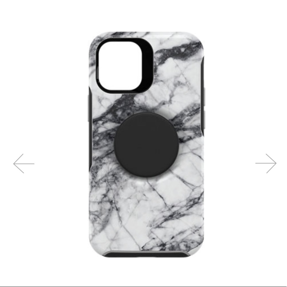 OtterBox + Pop socket case for iPhone 12 mini - White Marble